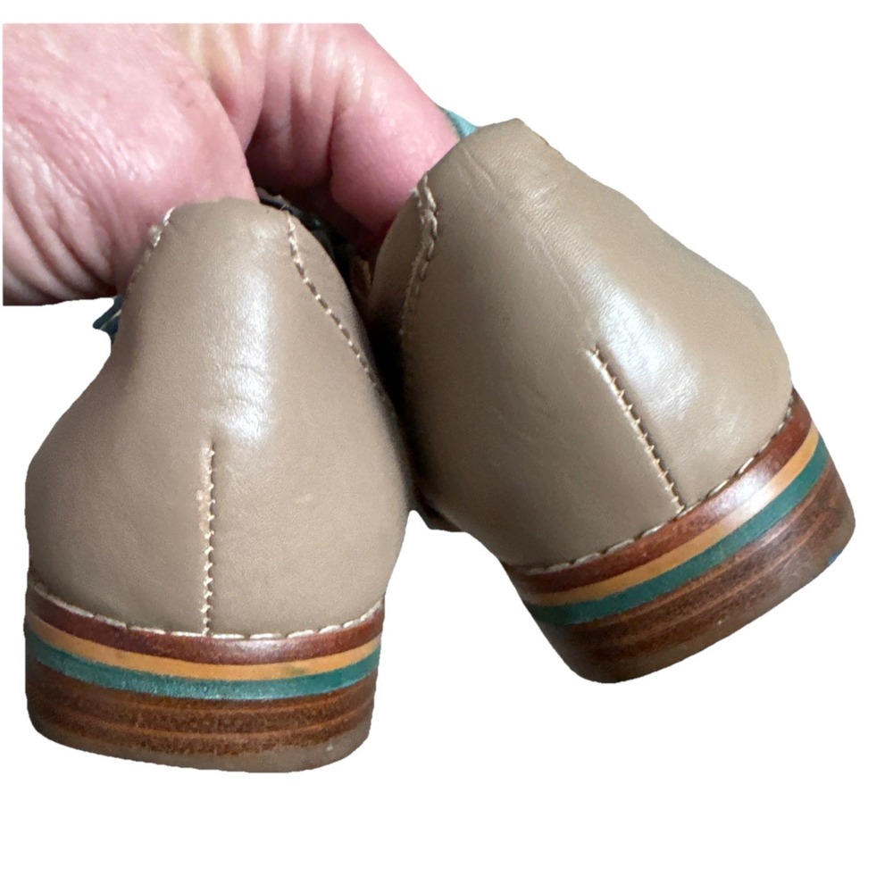 Pilcro And The Letterpress Mary Jane Shoes Women's Size 6 Brugundy Tan Retroglam - Picture 2 of 6